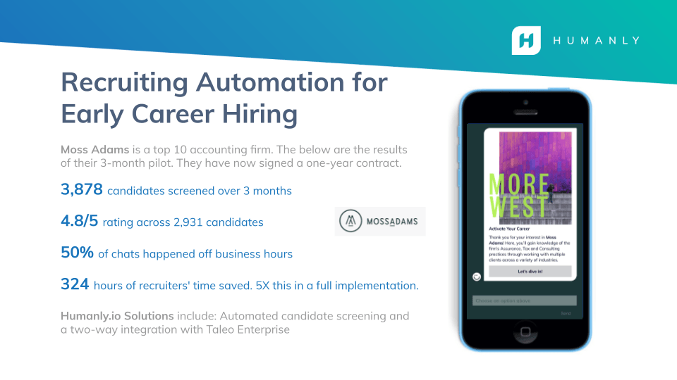 Recruiting automation for early career hiring